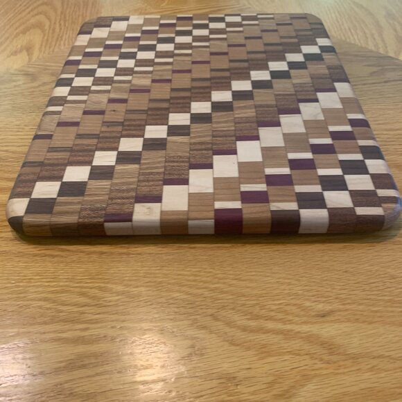 Cutting Board Walnut Sapele Purple Heart Maple Cherry Oak Hardwoods Hand Crafted - Picture 8 of 8